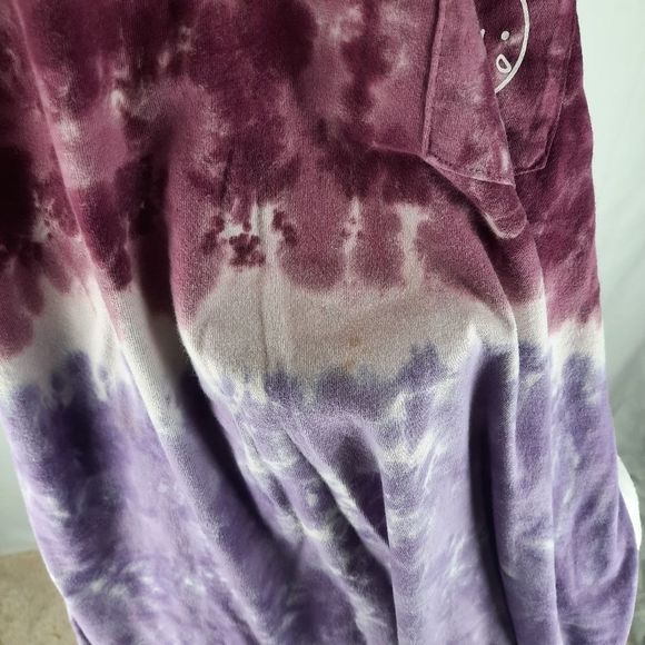 Ivory Ella tie dye cotton Save the Elephants purple white size L short sleeve - Picture 10 of 11